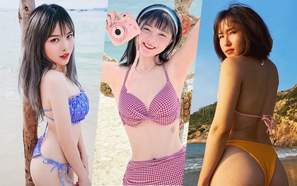 Khi dàn nữ streamer thả dáng với bikini, không vòng eo "con kiến" thì cũng vòng 3 cực nóng bỏng!