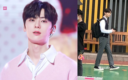 "Siêu nam thần" Hwang Min Hyun lộ ảnh hậu trường phim thanh xuân, quá khứ nợ chị em một cậu bạn điển trai như này này!