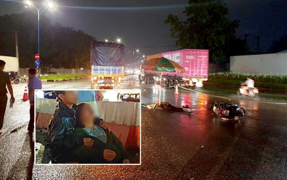 Bình Dương: Con trai 14 tuổi bị xe tải cán tử vong thương tâm, người mẹ ngồi khóc ngất trong mưa