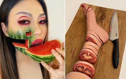 Bỏ nghề gõ đầu trẻ sang làm chuyên gia makeup, cô gái gây sốt MXH với những tác phẩm body-painting cực dị