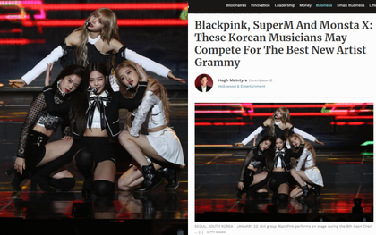 BLACKPINK được Forbes dự đoán có tiềm năng nhận đề cử "Nghệ sĩ mới của năm" tại Grammy 2021, xếp trên SuperM, NCT 127 và Monsta X