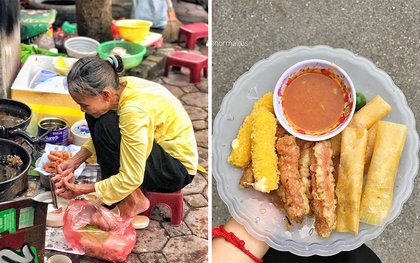 Không quán, không bàn, không bát đũa nhưng hàng nem chua rán bà cụ vẫn gắn liền với bao thế hệ người Hà Nội gần 2 thập kỷ nay