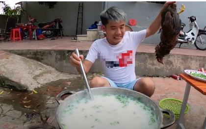 Xử lý nghiêm con trai bà Tân Vlog sau video nấu cháo gà nguyên lông phản cảm