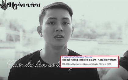 Sau gần 3 tháng, Hoa Nở Không Màu của Hoài Lâm xuất sắc cán mốc 100 triệu view, MV mới cũng đạt #10 trending YouTube