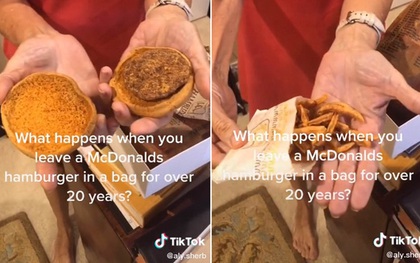 Burger và khoai tây McDonald's 24 năm không hỏng khiến MXH xôn xao, hé lộ sự thật về "tuổi thọ" của đồ ăn nhanh