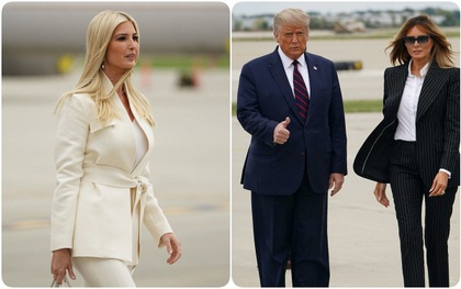 Ái nữ Ivanka và Đệ nhất phu nhân diện đồ nghìn USD dự tranh luận của ông Trump