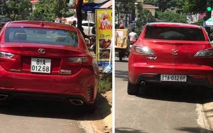 Xe sang Lexus RC 200t trùng biển số đẹp với xe khác... lưu thông trên đường phố ở Gia Lai