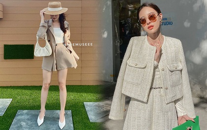 Vụng khoản mix đồ, các nàng cứ diện cả set đồng bộ là có ngay style chuẩn như gái Hàn mà chẳng phải cố