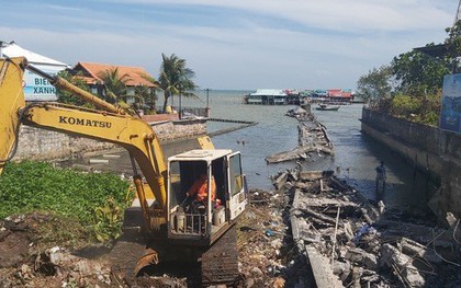 4 người bị tạm giữ vì kích động việc phá dỡ cầu cảng ở Phú Quốc