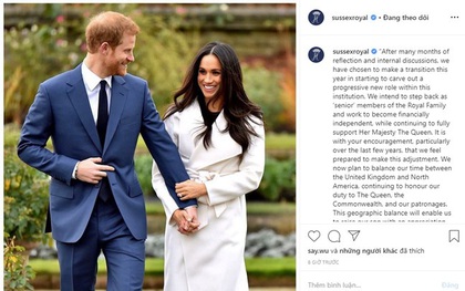 Cú sốc hoàng gia Anh: Vợ chồng Meghan Markle chính thức ra thông báo rút khỏi vai trò thành viên cao cấp, tự độc lập tài chính