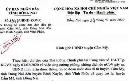 Một đám cưới ở Đồng Nai không tổ chức ra Vĩnh Phúc đón dâu để phòng chống dịch