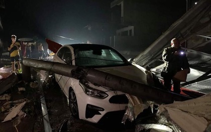Mưa lốc kinh hoàng ở Yên Bái: Hàng loạt ô tô bị đè bẹp, trên 2.000 nhà tốc mái