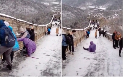 Cảnh tượng kinh hoàng tại Vạn Lý Trường Thành của Trung Quốc vào mùa đông, du khách đến một lần là “tởn tới già” vì lý do này