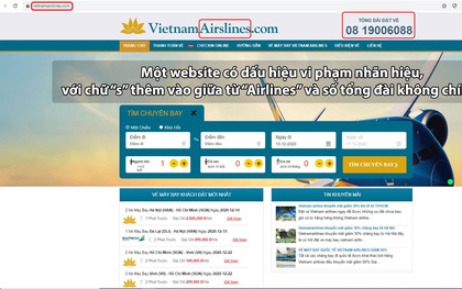 Vietnam Airlines Group khuyến cáo hành khách dịp cao điểm Tết: Cảnh giác với những website bán vé không chính thức, được thiết kế gần giống website chính thức của hãng