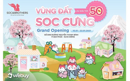 Soc&Brothers khai trương cửa hàng mới ở Hà Đông: Các mẹ khỏi lo shopping xa, kèm ưu đãi bao la đồ cho bé chỉ từ 19k
