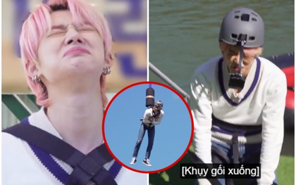 Có một nam idol trước khi nhảy bungee còn hùng hổ tuyên bố không sợ, phút mốt sau đã khụy gối, xây xẩm mặt mày