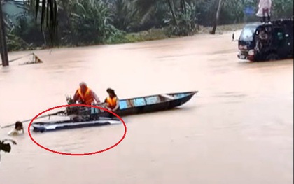 Bình Định: Mưa lũ khiến hơn 23.000 nhà dân bị ngập nặng, 4 người thương vong, ô tô bị nước cuốn trôi