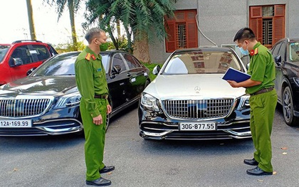 Cận cảnh dàn "xế" sang có Mercedes Maybach bị thu giữ ở đường dây đánh bạc gần 14 nghìn tỷ