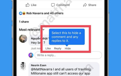 Facebook có tính năng ẩn bình luận mới cực thú vị, kiểm tra xem tài khoản bạn đã có chưa?