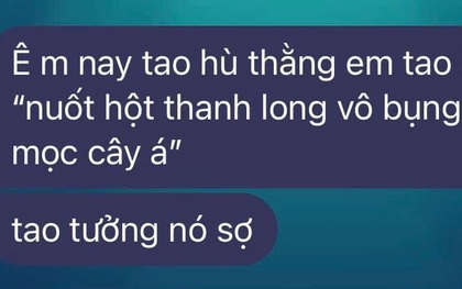 Chị gái hù em trai: "Nuốt hột vào bụng sẽ mọc cây", ai ngờ bị đáp trả 1 câu quê quá chừng: Đừng đọ với học sinh giỏi nhé!