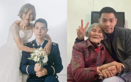 Bộ "ảnh cưới" của chàng lính cứu hỏa và "cô dâu" lệch tới 61 tuổi gây chấn động MXH, hóa ra đằng sau là câu chuyện ấm lòng ít ai đoán được