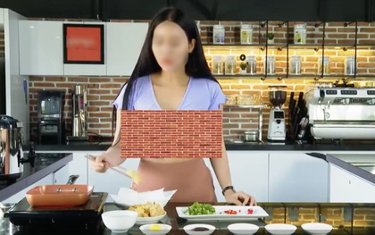 Dân mạng "ném đá" kịch liệt clip cô gái trẻ thả rông vòng 1 dạy nấu ăn trên YouTube