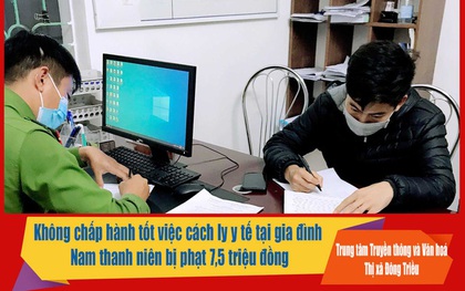 Quảng Ninh: Tự ý rời nhà trong thời gian tự cách ly, nam thanh niên bị phạt 7,5 triệu đồng