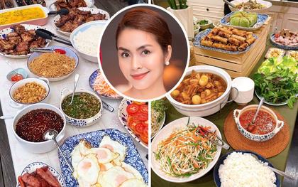 Hà Tăng đích thị là “bà chúa” của những bữa tiệc buffet phá cách: Từ cơm tấm đến cỗ Tết đều biến tấu được