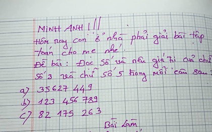 Mẹ ra bài tập yêu cầu con tự giải, cô bé viết vài chữ để lại mà muốn sang chấn tâm lý