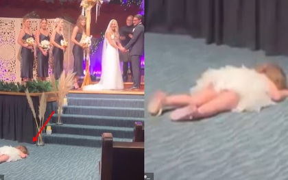 Mẹ đăng clip đám cưới hơn 1 năm trước, con gái hóa ngôi sao MXH nhờ màn "ăn vạ" độc đáo ngay lễ đường khiến triệu người bật cười