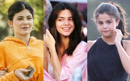 Bóc trần mặt mộc của dàn mỹ nhân Hollywood: Chị em Kendall - Kylie gây sốc, Selena và Hailey so kè khốc liệt visual thật