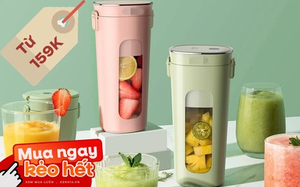 5 máy xay sinh tố mini đang bán chạy nhất Shopee: Món rẻ nhất chỉ 159K, mua về đón hè từ giờ là vừa!