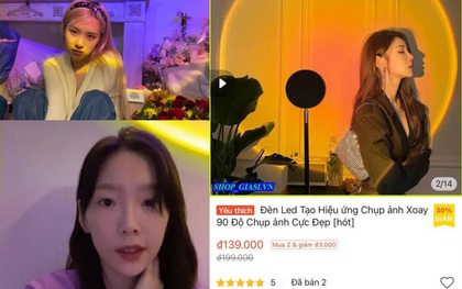 Học Rosé (BLACKPINK) và Taeyeon (SNSD) "chơi hệ sống ảo" với đèn cầu vồng có giá chỉ hơn 100K