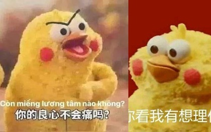 Meme chú gà "Còn miếng lương tâm nào không?" gây sốt MXH: Gia đình "đông dân", không từ Trung Quốc cũng không phải... gà!