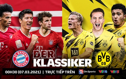 Bayern Munich - Dortmund (0h30 ngày 7/3): Những con số đáng chú ý xoay quanh trận Der Klassiker