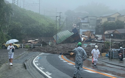 Tận thấy lũ quét kinh hoàng khiến 20 người mất tích ở Nhật Bản