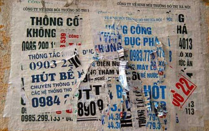 Hà Nội đề nghị khóa các số điện thoại quảng cáo hút bể phốt, cho vay lãi