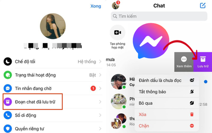 Cách giấu tin nhắn "nhạy cảm" trên Messenger mà không cần phải xoá