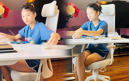 Ái nữ của Trương Ngọc Ánh học online cũng gây sốt với màn khoe chân dài ấn tượng, hé lộ không gian phòng riêng ở Mỹ