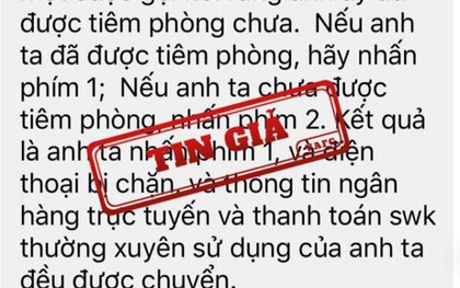 "Hỏi tiêm phòng chưa, nhấn phím 1" là tin giả