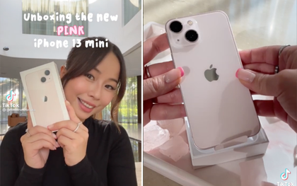 Xem girl xinh hot TikToker đập hộp iPhone 13 màu hồng, hội chị em thất vọng toàn tập?