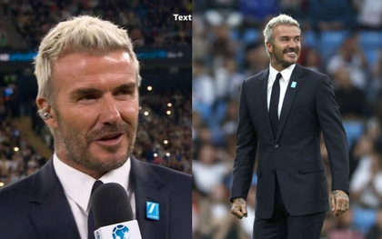 David Beckham gây náo loạn cả sân bóng: Soái đến mức bất chấp nếp nhăn, cười một cái mà dân tình muốn "xỉu ngang"