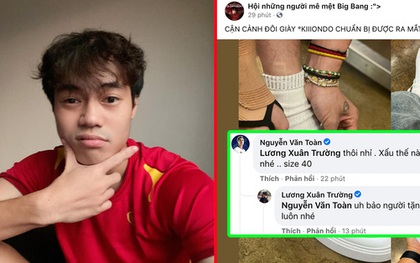 Văn Toàn "xin đểu" Xuân Trường mẫu giày sắp ra mắt của G-Dragon