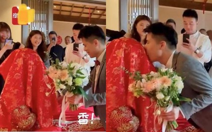 Chú rể trao cho vợ tương lai nụ hôn nồng cháy trong buổi rước dâu, cuối cùng ngã ngửa khi phát hiện danh tính “cô dâu”