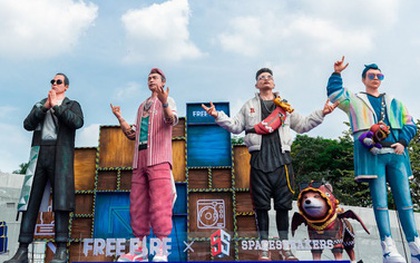 Tổ đội SpaceSpeakers gây choáng ngợp khi được dựng tượng "siêu to khổng lồ" tại Aeon Mall Tân Phú