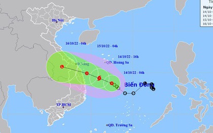 Áp thấp nhiệt đới giật cấp 9, cách đất liền các tỉnh Quảng Ngãi - Bình Định khoảng 330km