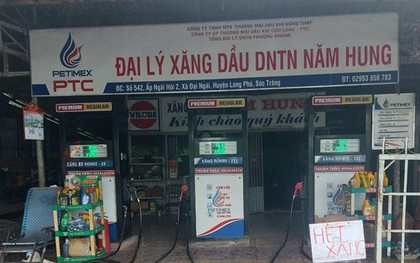 Chủ cây xăng phải đi mua từng chai để dùng