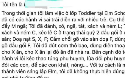 Xôn xao vụ việc học sinh nhóm lớp mầm non độc lập tư thục bị bỏ đói, bạo hành