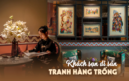 Bên trong “khách sạn di sản” duy nhất sở hữu bức tranh Hàng Trống lớn nhất: Tái hiện nét đẹp Thăng Long xưa độc đáo