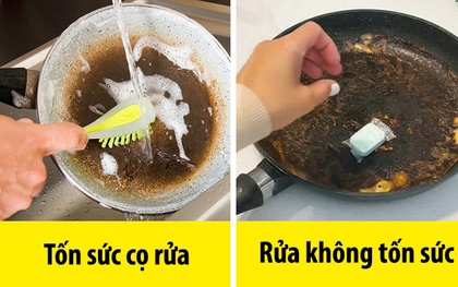 7 mẹo cọ rửa nhàn tênh: Đánh bay vết đen đáy chảo, ly thủy tinh sáng như mới